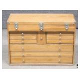 Vintage Wood Toolbox w/ Tools