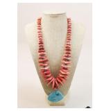 Turquoise & Spiny Oyster Necklace