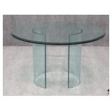 Round All Glass Dining Table
