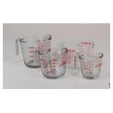 Pyrex/Anchor Hocking Measuring Cups / 4 Pc