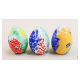 Bohemia/Bohdana Crystal/Glass Eggs-Czech/3 pc