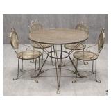 Vintage 5 Piece Metal Patio Set