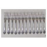 Wallace Sterling Silver Dinner Forks / 12 Pc