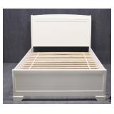 Full Size White Sleigh Bed with Storage / Trundle