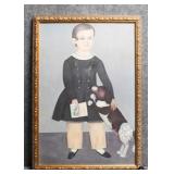 Samuel Miller 'Young Boy w/Dog' Print on Canvas
