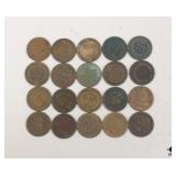 Indian Head Penny Collection / 20 Coins
