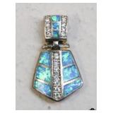 Sterling Silver & Opal Pendant