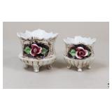 Capodimonte Planters / 2 Pc