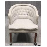 Rolling Barrel Back Chair