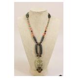Necklace w/ Stones & Pendant