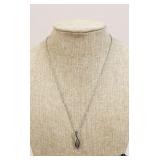 Necklace w/ Black & White Sterling Pendant