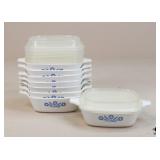 8 Corning Ware 'Cornflower Blue' Petite Pans