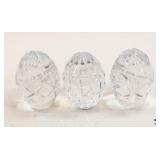 Bohemia/Bohdana Crystal/Glass Eggs-Czech/3 pc