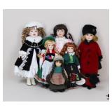 6 Porcelain Dolls