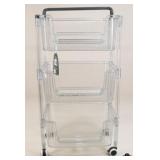 NEW Heritage Acrylic 3-Tier Rolling Cart