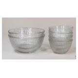 Pyrex Clear Glass Bowls / 6 Pc