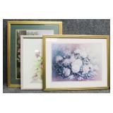 3/Pc Framed Floral Prints