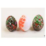 Bohemia/Bohdana Crystal/Glass Eggs-Czech/3 pc