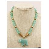 Jade Bead Necklace w/ Jade Pendant