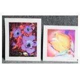 2 Prints 'Purple Desire' & 'Bring Happiness' w/COA