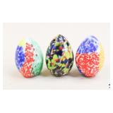 Bohemia/Bohdana Crystal/Glass Eggs-Czech/3 pc