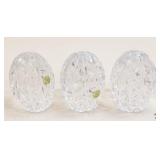 Bohemia/Bohdana Crystal/Glass Eggs-Czech/3 pc