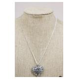 Sterling Silver Necklace w/ Heart Pendant