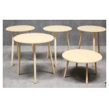 Decorator Tables w/Glass / 5 pc