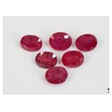 Ruby Gemstones / 6 pcs
