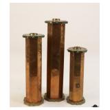 Hammered Copper & Brass Candleholders