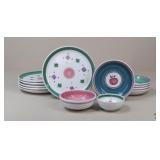 Caleca Hand-Painted Italian Dishes - 16pc