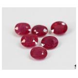 2.70 ctw Ruby Gemstones / 6 pc