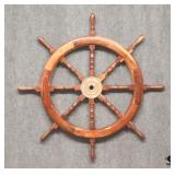Wood & Metal Ship's Wheel