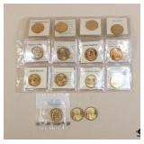 Presidential, State & Sacagawea Dollars /15 Coins