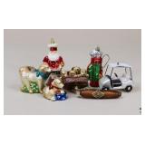 Old World Christmas + Glass Ornaments / 7 Pc