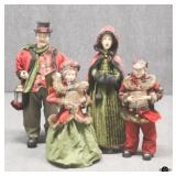 Large Christmas Caroler Decor / 4 pc