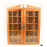 Wood & Glass Hanging Display Cabinet