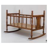 Vintage Wood Doll Cradle