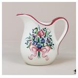 J. Moss Glazed Floral Pitcher