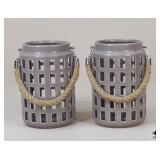Kirkland's Home Ceramic Lanterns / 2 Pc