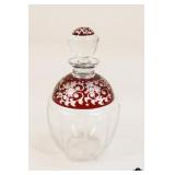 Bohemian Decanter W/Ruby Red Design