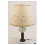 Brass Accent Lamp W/Marble Base