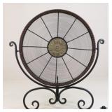 Woven Charger on Metal Stand