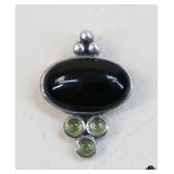 Sterling Silver & Black Onyx Pendant