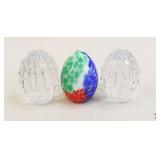 Bohemia/Bohdana Crystal/Glass Eggs / 3 pc