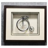 Miniature 1880's High Wheel Replica Shadowbox