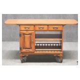 Tell City Young Republic Drop Leaf Server Cart