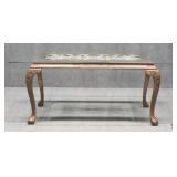 Glass Top Dining Table w/ Claw & Ball Feet