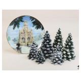 David Winter Plate & Decorative Trees
