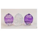 Bohemia/Bohdana Crystal/Glass Eggs / 3 pc